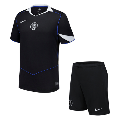 Chelsea Fora Terceira Camisa Conjunto(Camisa+Calções) 2025/26 Preto