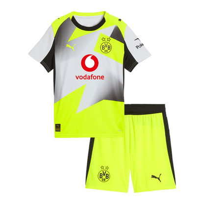 Borussia Dortmund Infantil 
 Fora Conjunto (Camisa+Shorts) 2025/26 Cinza