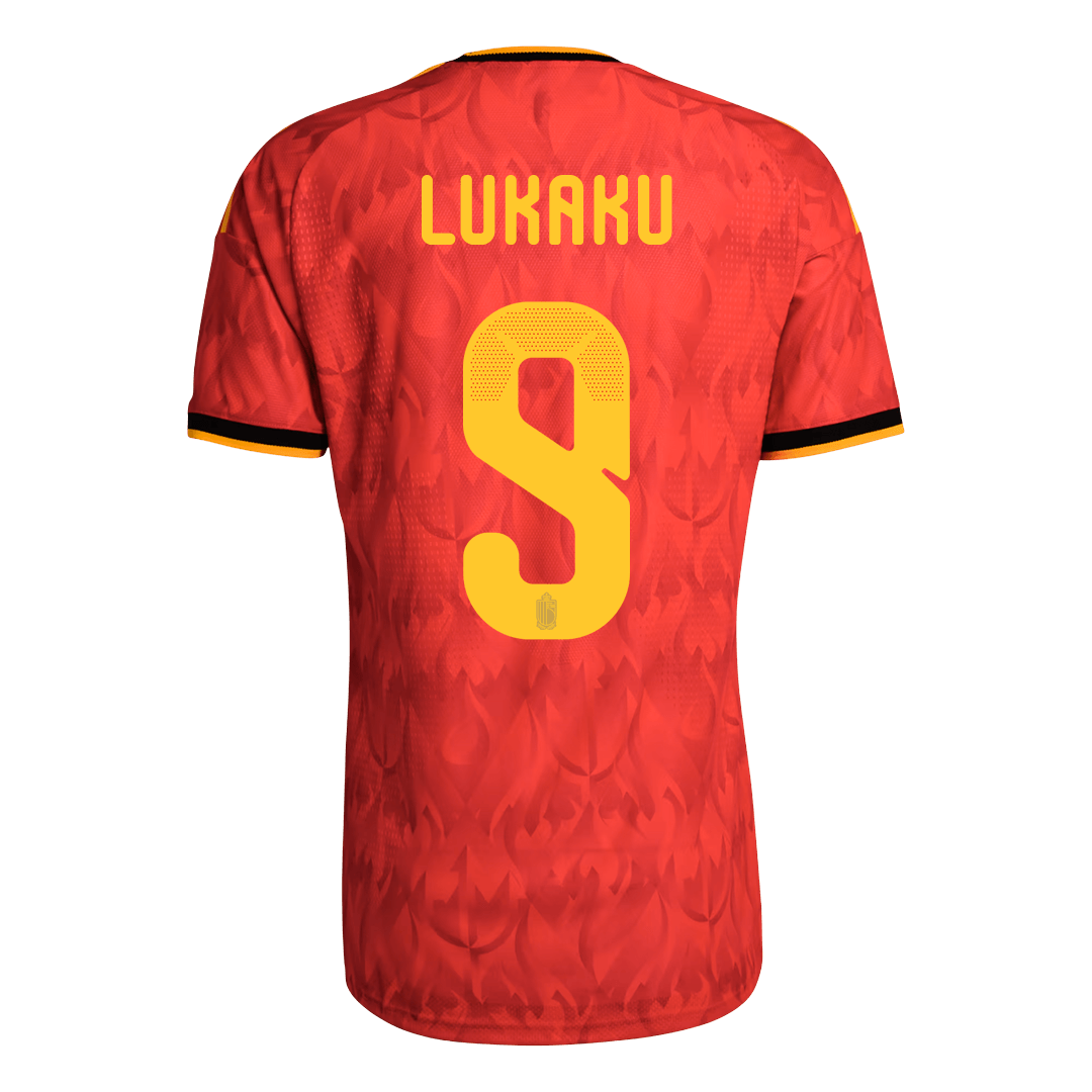 Versão do Jogador LUKAKU #9 Bélgica Casa Copa do Mundo Futebol Camisas 2026 Vermelho