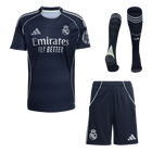 Real Madrid 
 Fora 
 Camisa 
Conjunto (Camisa + Calções + Meias) 
2025/26