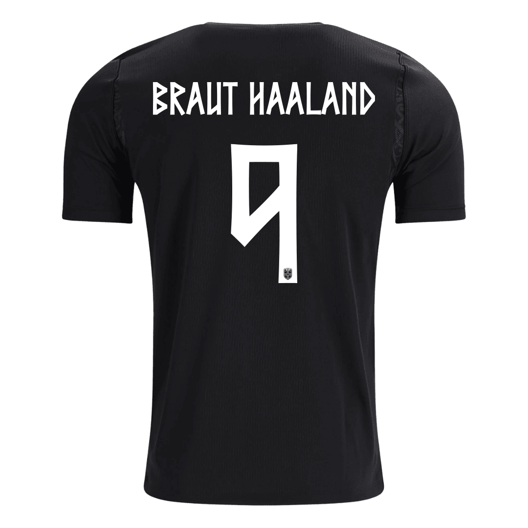 BRAUT HAALAND #9 Norway Fora Copa do Mundo Camisa 2026 Preto