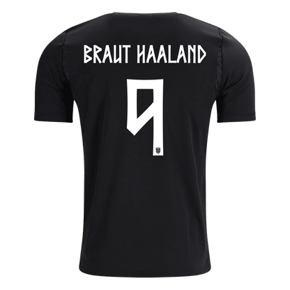 BRAUT HAALAND #9 Norway Fora Copa do Mundo Camisa 2026 Preto