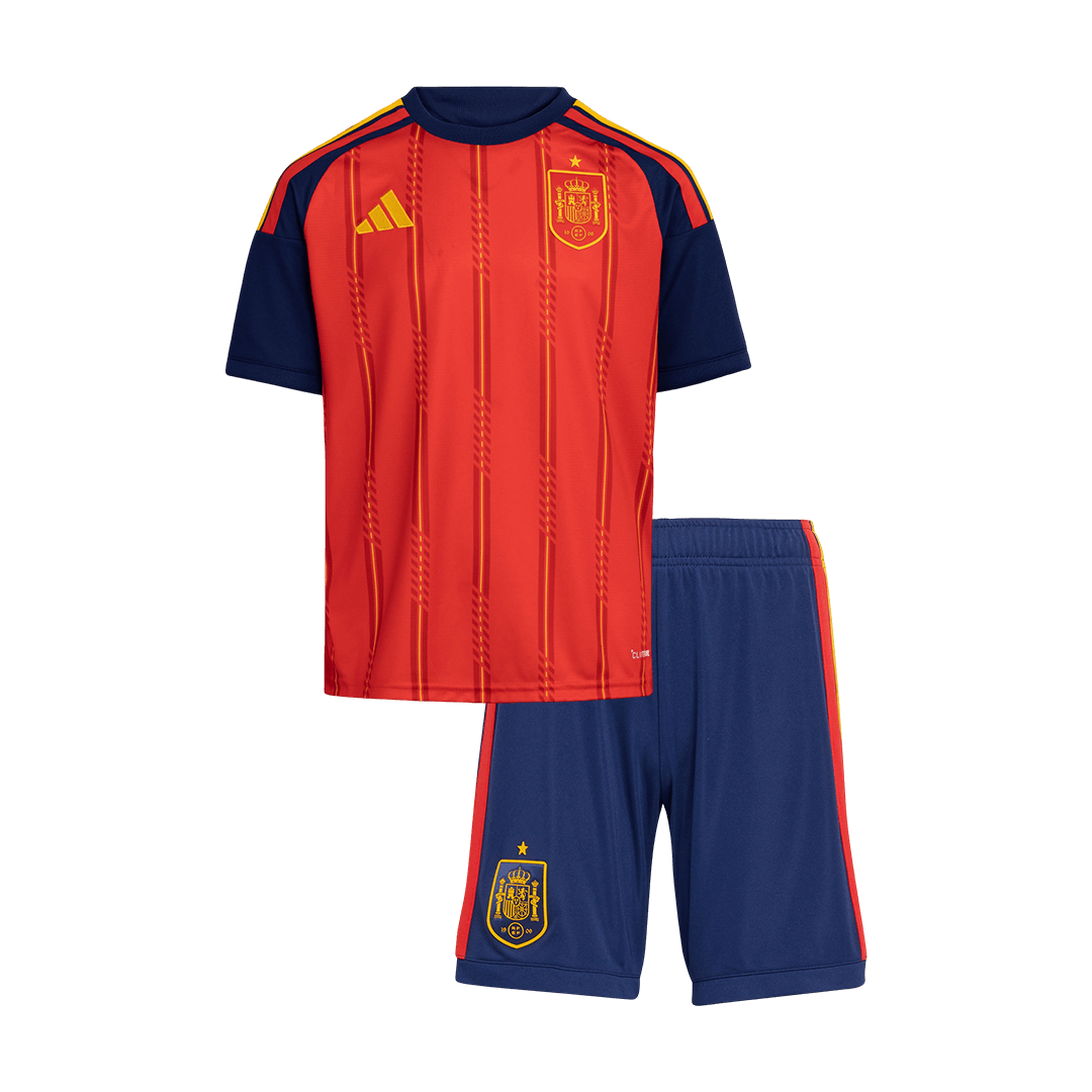 Spain Infantil Casa Copa do Mundo Futebol Camisa Conjunto (Camisa+Shorts) 2026 Vermelho - camisola de futebol para