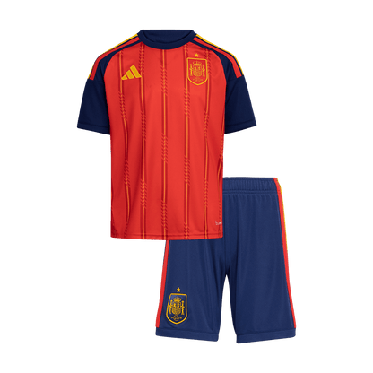 Spain Infantil 
 Casa World Cup Futebol Camisa Conjunto (Camisa+Shorts) 2026 Vermelho