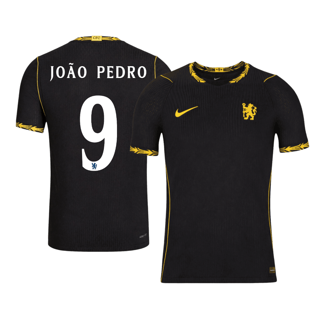 Versão do Jogador JOÃO PEDRO #9 Chelsea Fora Futebol Camisas 2026/27 - UCL