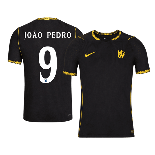 Versão do Jogador JOÃO PEDRO #9 Chelsea Fora Futebol Camisas 2026/27 - UCL