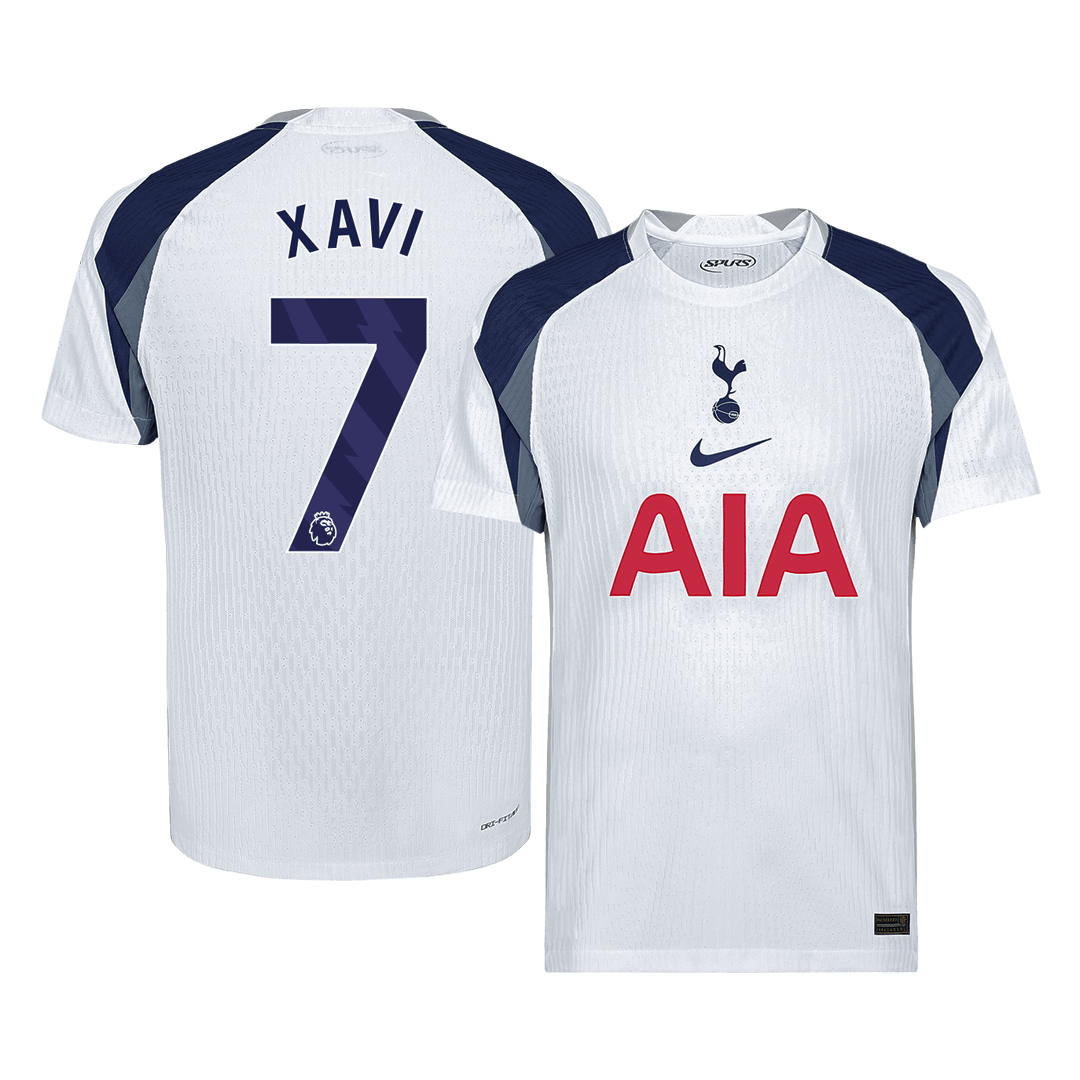 Autêntico XAVI #7 Tottenham Hotspur Casa Futebol Camisas 2025/26 Branco