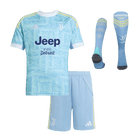 Juventus Infantil Fora Futebol Camisa Conjunto (Camisa + Calção + Meias) 2025/26 Azul