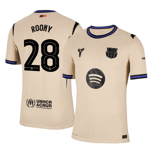 Jogador ROONY #28 Barcelona Fora Futebol Camisas 2025/26
