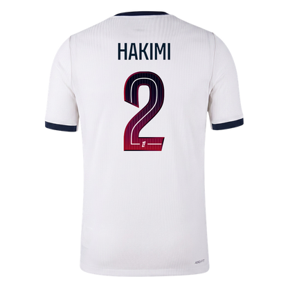 Versão do Jogador HAKIMI #2 PSG Fora Futebol Camisas 2026/27 Branco
