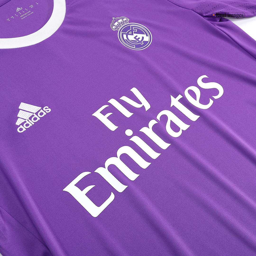 Camisola de futebol de manga comprida RONALDO #7 Real Madrid Retro Jersey Away 2016/17