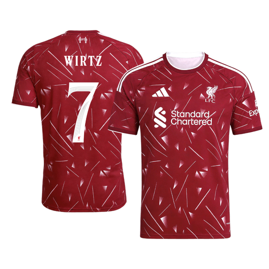 Versão do Jogador WIRTZ #7 Liverpool Casa Futebol Camisas 2026/27 Vermelho - UCL