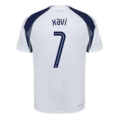 Autêntico XAVI #7 Tottenham Hotspur Casa UCL Futebol Camisas 2025/26 Branco - UCL