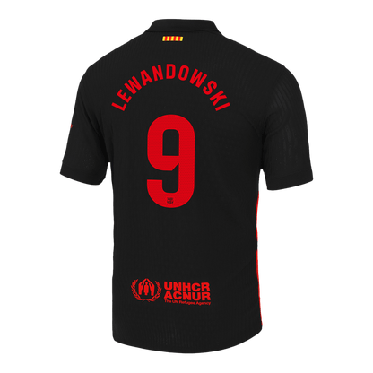 Camisola de futebol LEWANDOWSKI #9 autêntica do Barcelona, camisola alternativa 2024/25, logótipo do Spotify sem texto