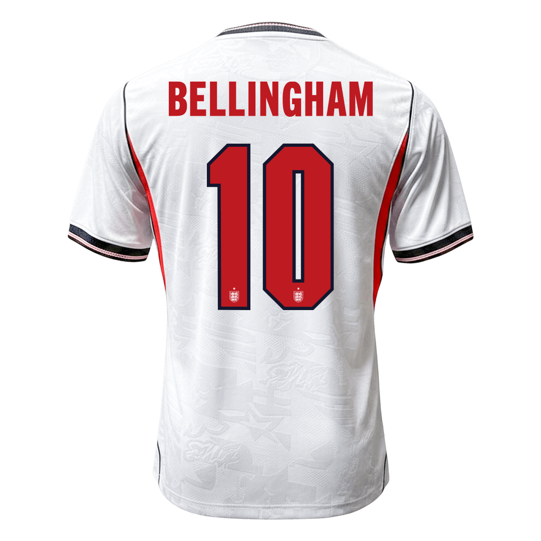 Versão do Jogador BELLINGHAM #10 England Casa Copa do Mundo Futebol Camisas 2026 Branco