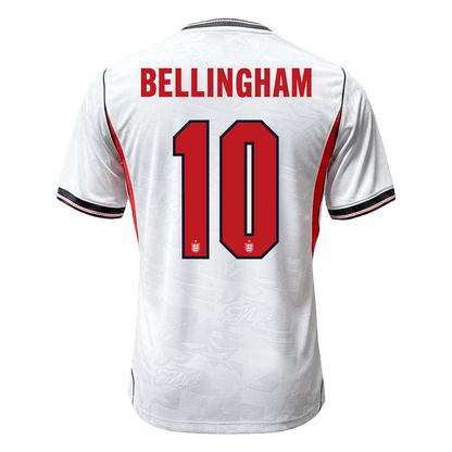 Versão do Jogador BELLINGHAM #10 England Casa Copa do Mundo Futebol Camisas 2026 Branco