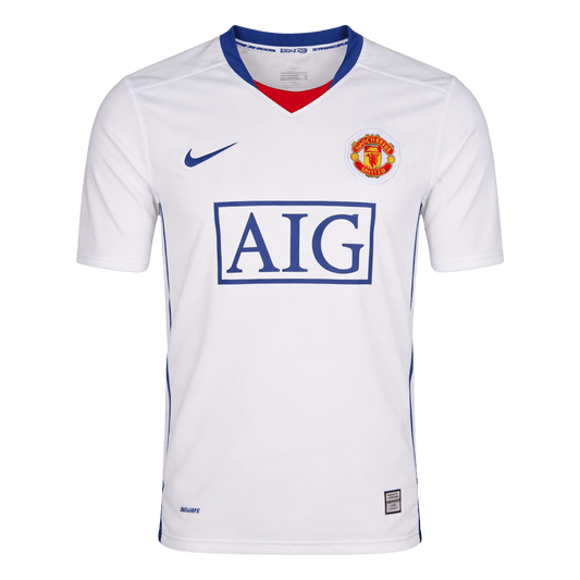 Retrô Manchester United Fora Camisa 2008/09 Branco