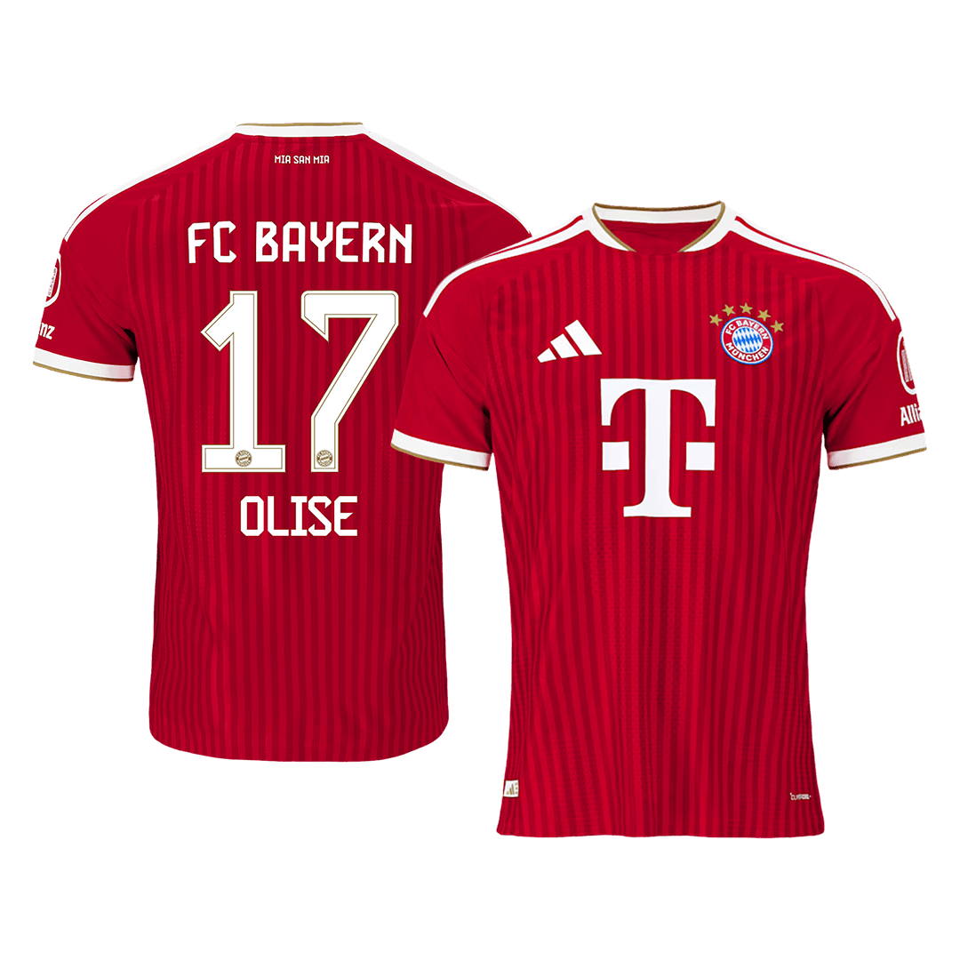 Versão do Jogador OLISE #17 Bayern Munich Casa Futebol Camisas 2026/27 Vermelho