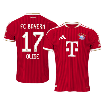 Versão do Jogador OLISE #17 Bayern Munich Casa Futebol Camisas 2026/27 Vermelho