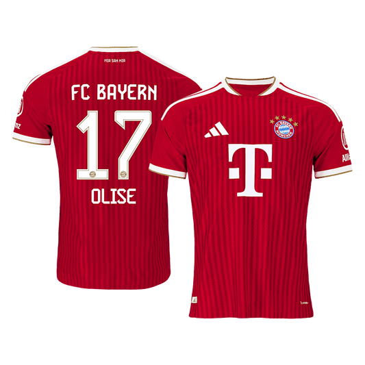 Versão do Jogador OLISE #17 Bayern Munich Casa Futebol Camisas 2026/27 Vermelho