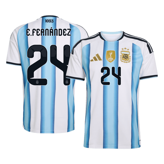 【Super Qualidade】 E. FERNÁNDEZ #24 Argentina
 Casa Futebol Camisa 2026