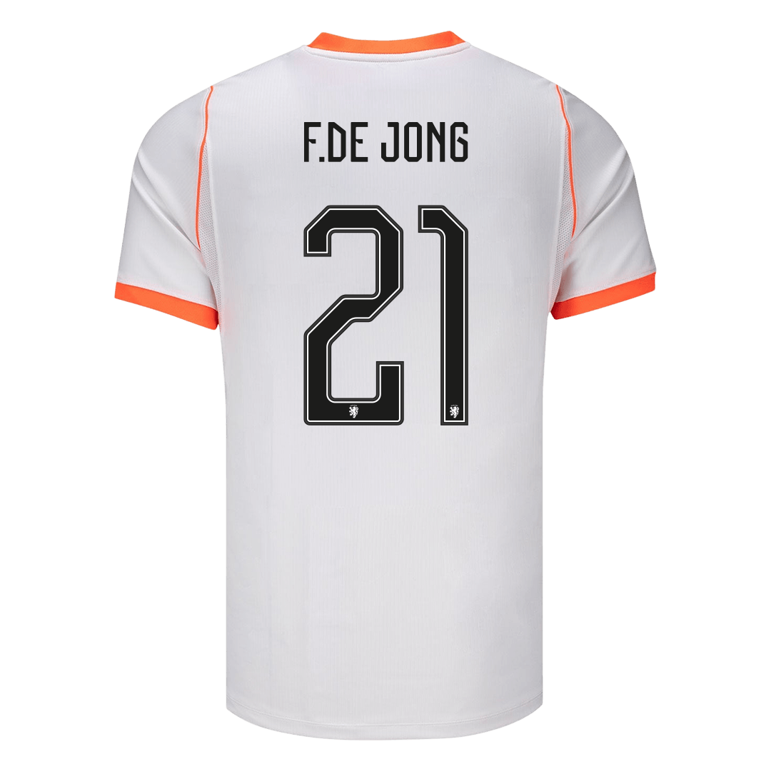 F.DE JONG #21 Netherlands Fora Copa do Mundo Camisa 2026 Branco