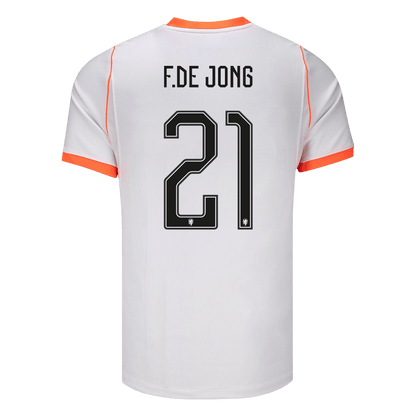 F.DE JONG #21 Netherlands Fora Copa do Mundo Camisa 2026 Branco