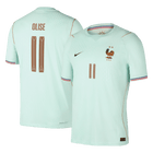 Versão do Jogador OLISE #11 France Fora Copa do Mundo Futebol Camisas 2026 Verde