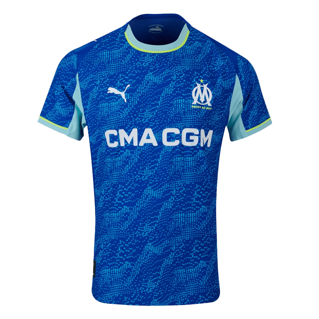 Autêntico Marseille Fora Terceira Futebol Camisas 2025/26 Azul