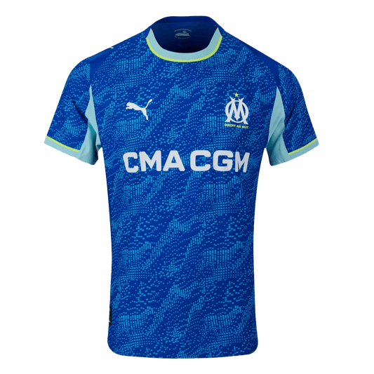 Autêntico Marseille Fora Terceira Futebol Camisas 2025/26 Azul