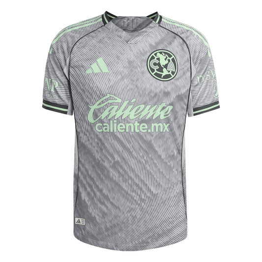 Versão do Jogador Club America Terceira Futebol Camisas 2025/26 Cinza