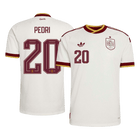 Versão do Jogador PEDRI #20 Spain Fora Copa do Mundo Futebol Camisas 2026 Branco