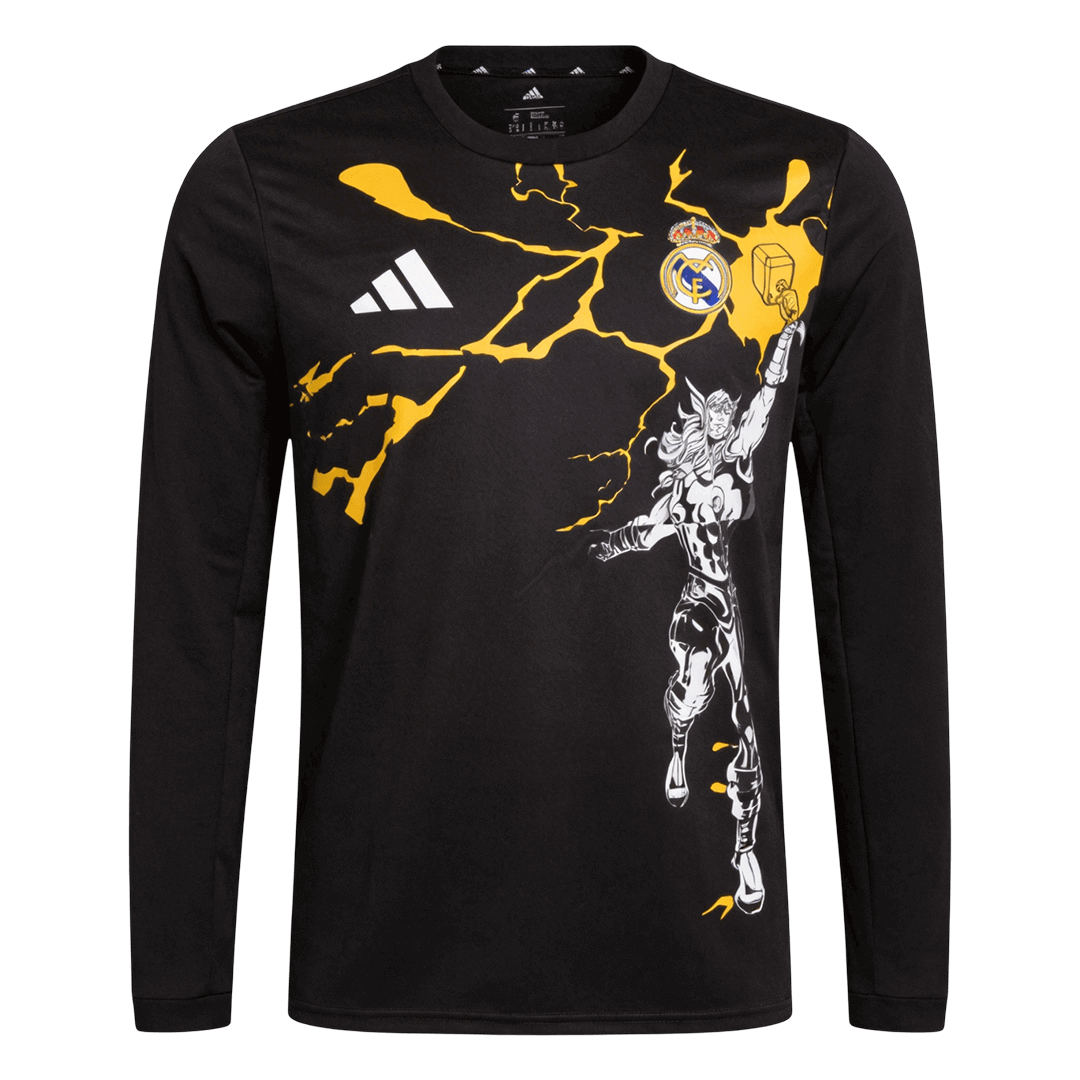 Real Madrid Manga comprida Camisa 2025/26 Preto camisola de futebol