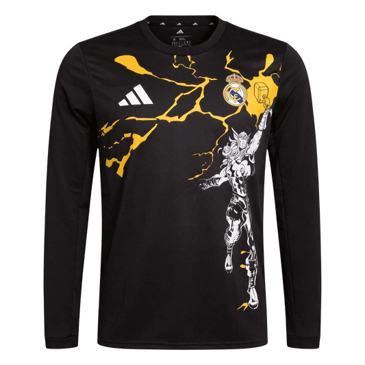 Real Madrid Manga comprida Camisa 2025/26 Preto camisola de futebol