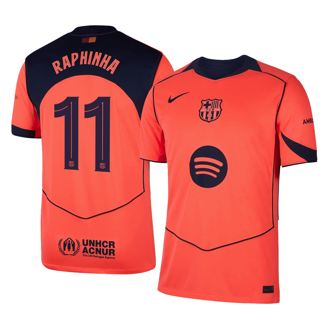 RAPHINHA #11 Barcelona Fora Terceira Camisa 2025/26 UCL