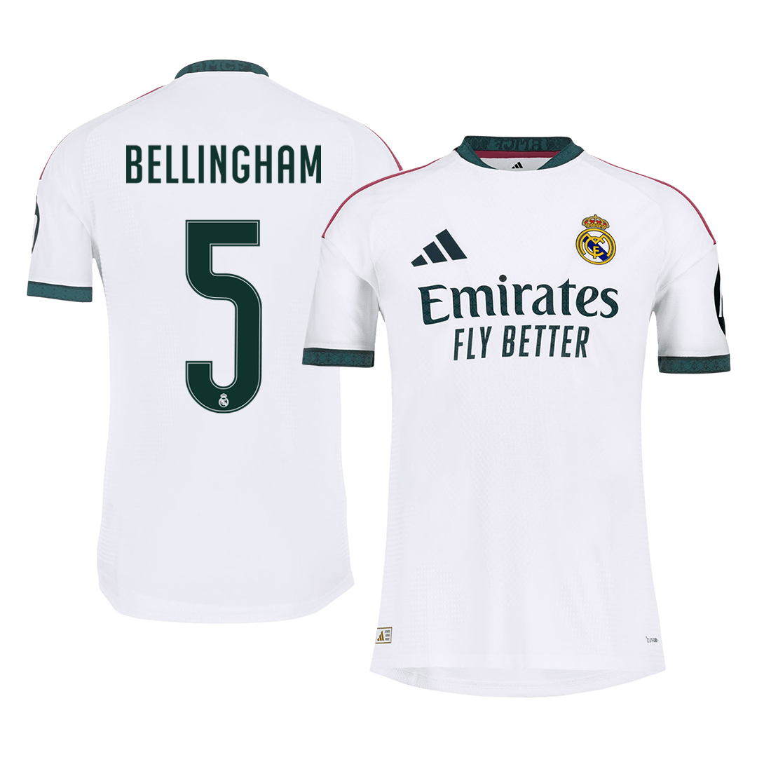 Versão do Jogador BELLINGHAM #5 Real Madrid Casa Futebol Camisas 2026/27 Branco
