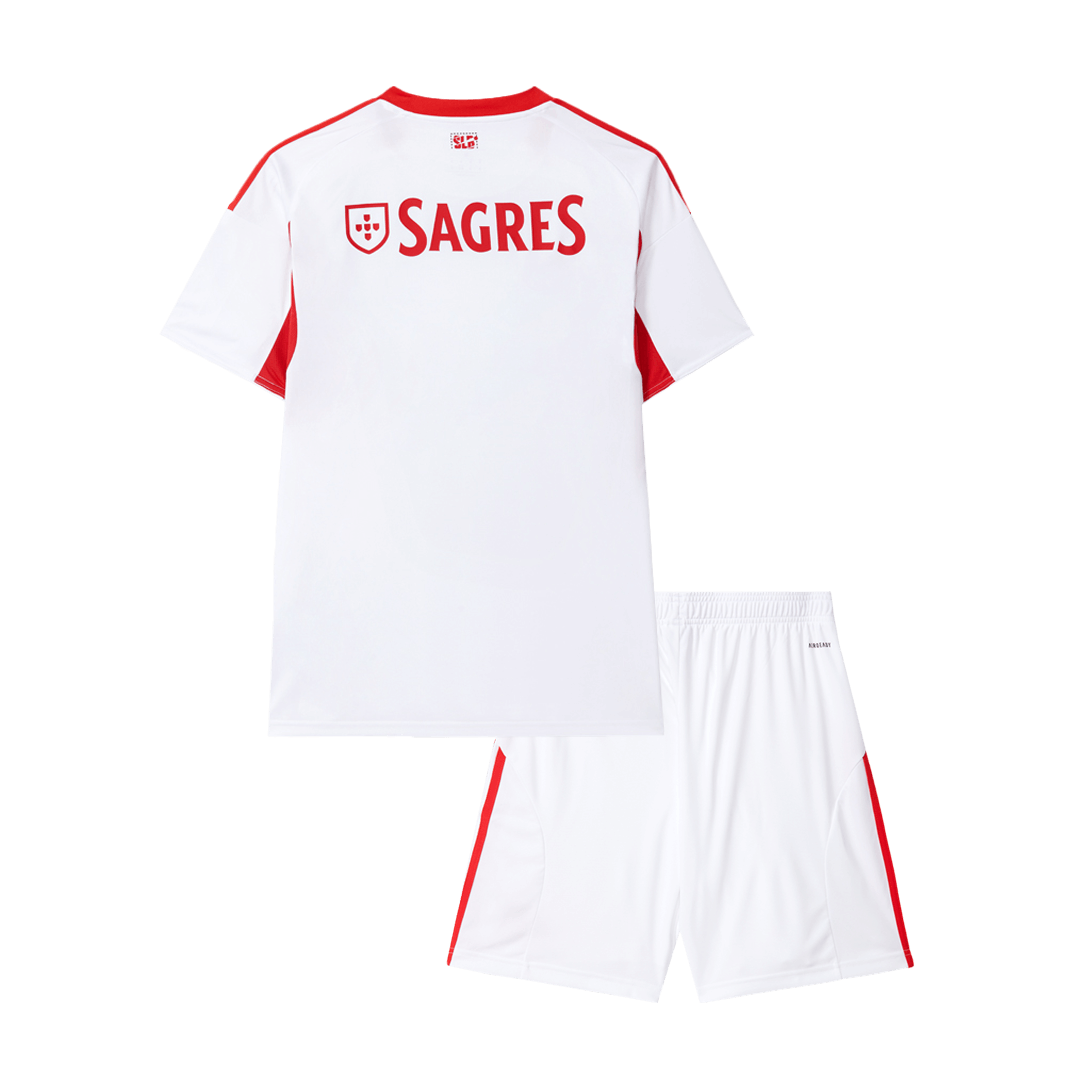 Benfica Infantil 
 Fora Terceira Futebol Camisa 2025/26 Branco