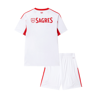 Benfica Infantil 
 Fora Terceira Futebol Camisa 2025/26 Branco