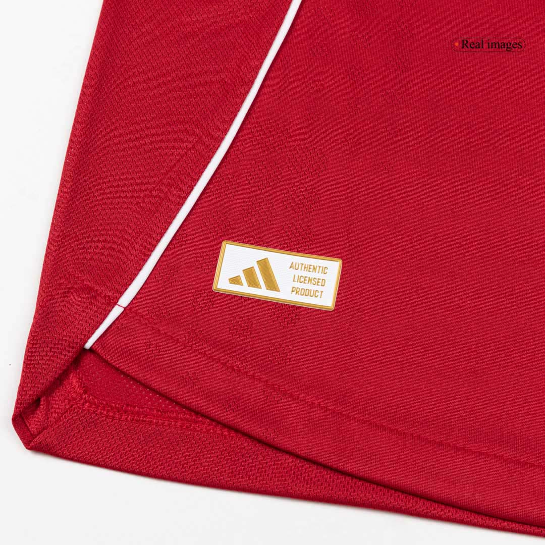Autêntico ISAK #9 Liverpool Casa UCL Futebol Camisas 2025/26 Vermelho - UCL