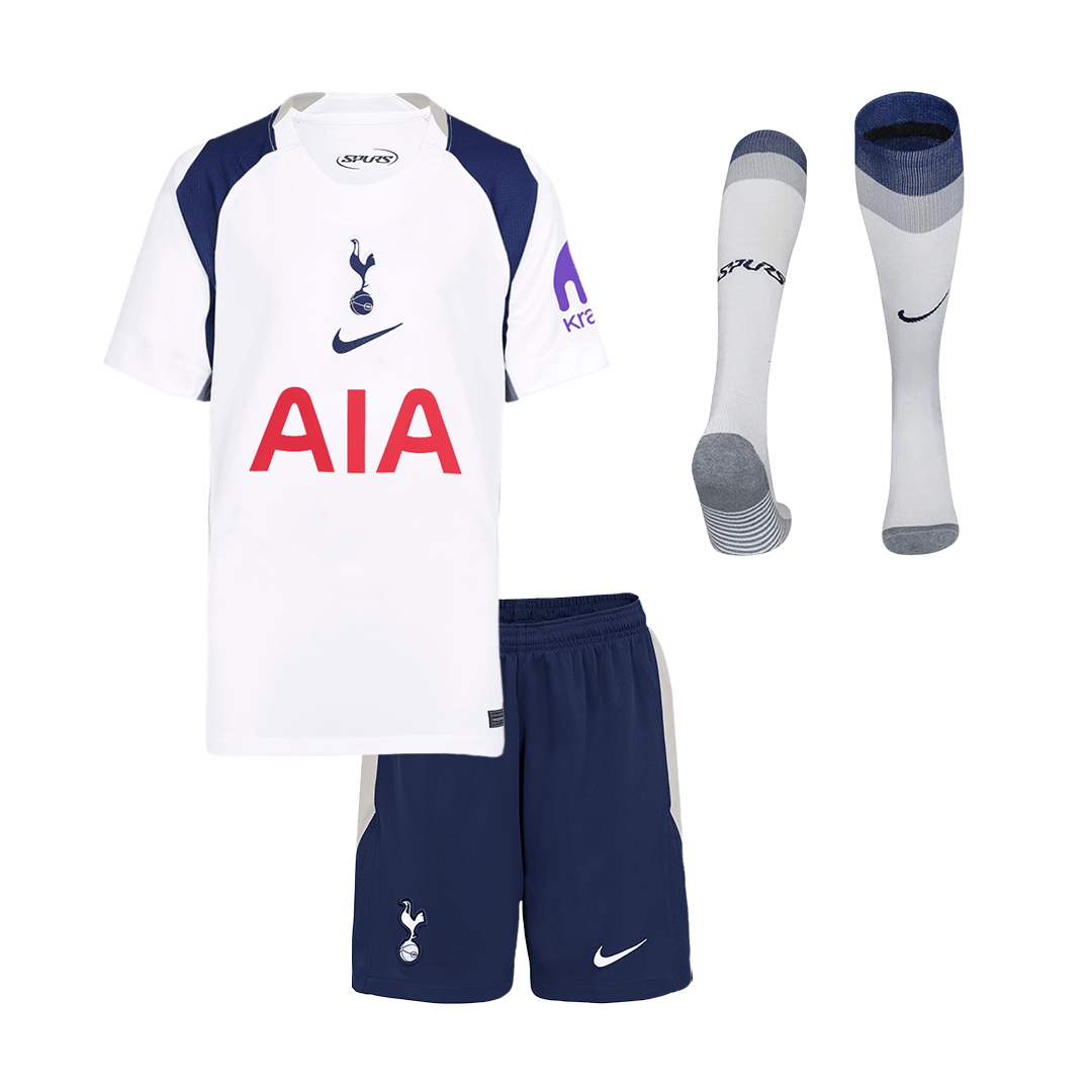 Tottenham Hotspur Infantil 
 Casa Futebol Camisa Conjunto (Camisa+Shorts+Meias) 2025/26 Branco