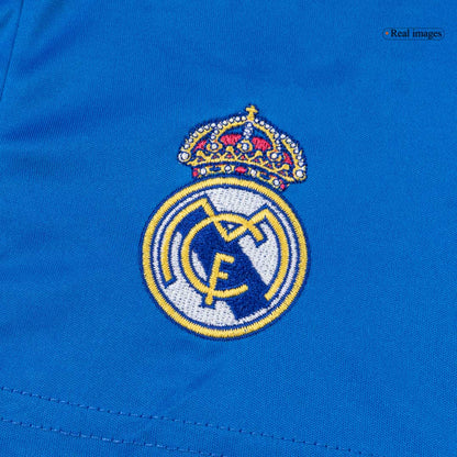 Real Madrid Infantil 
 Fora Terceira Futebol Camisa Conjunto (Camisa+Shorts+Meias) 2025/26 Azul