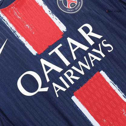 Autêntico BARCOLA #29 PSG Casa UCL Futebol Camisas 2024/25 Marinha - UCL
