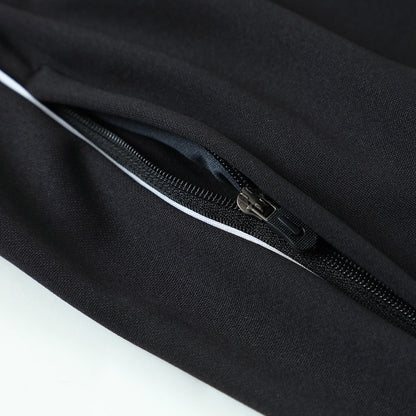 Real Madrid Zíper Moletom Conjunto (Top+Calças) 2025/26 Preto