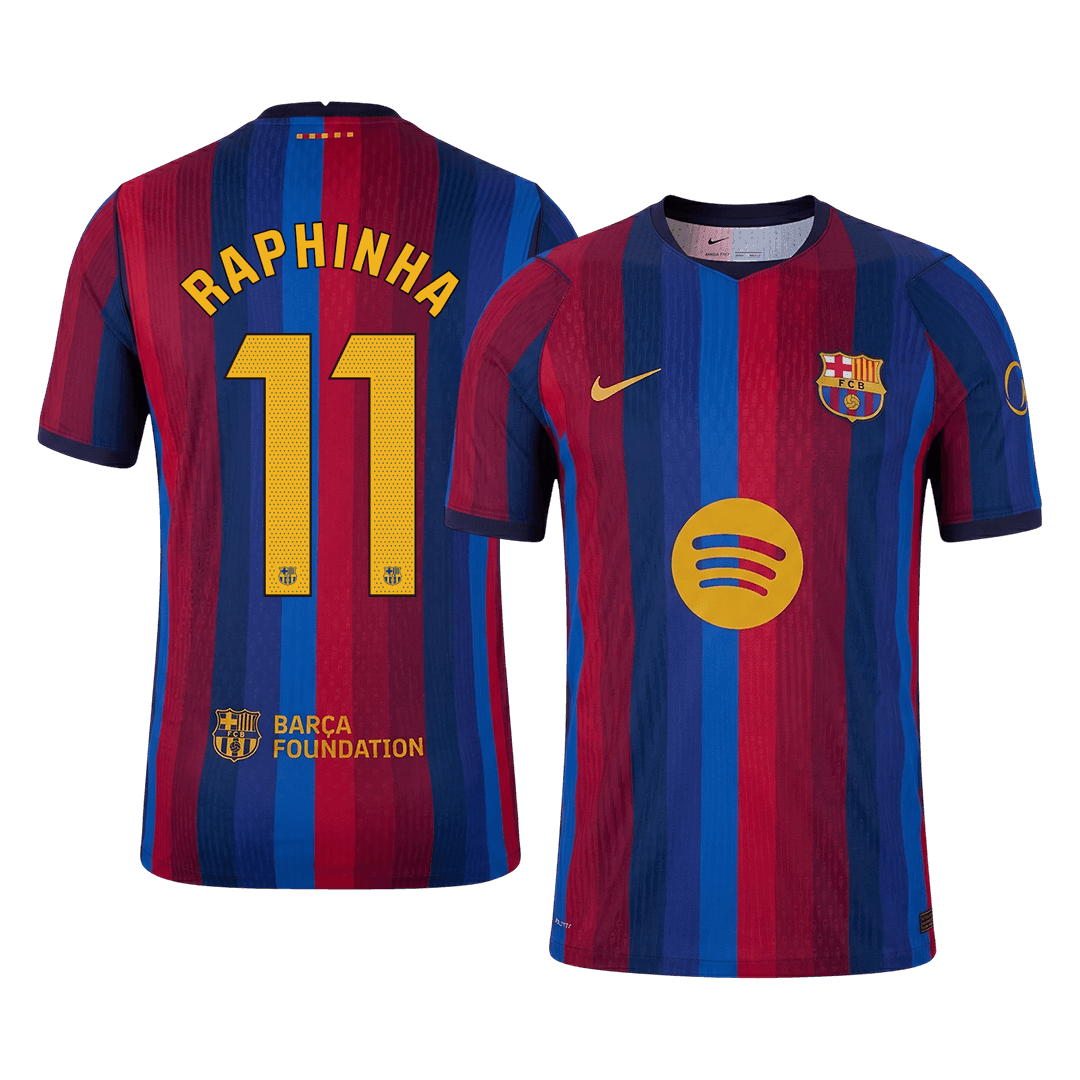 Versão do Jogador RAPHINHA #11 Barcelona Casa Futebol Camisas 2026/27