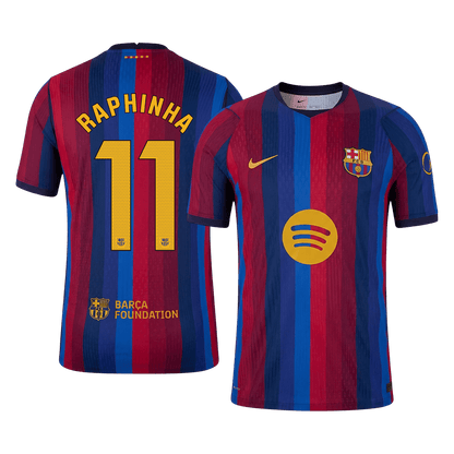 Versão do Jogador RAPHINHA #11 Barcelona Casa Futebol Camisas 2026/27