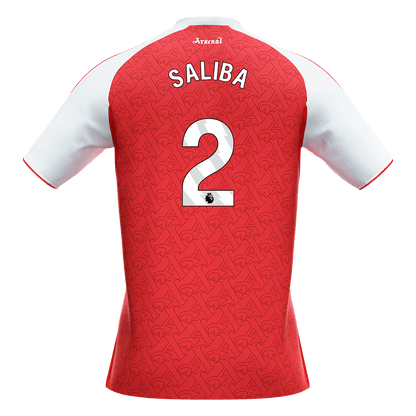 【Super Qualidade】SALIBA #2 Arsenal
 Casa Futebol Camisa 2025/26 Vermelho