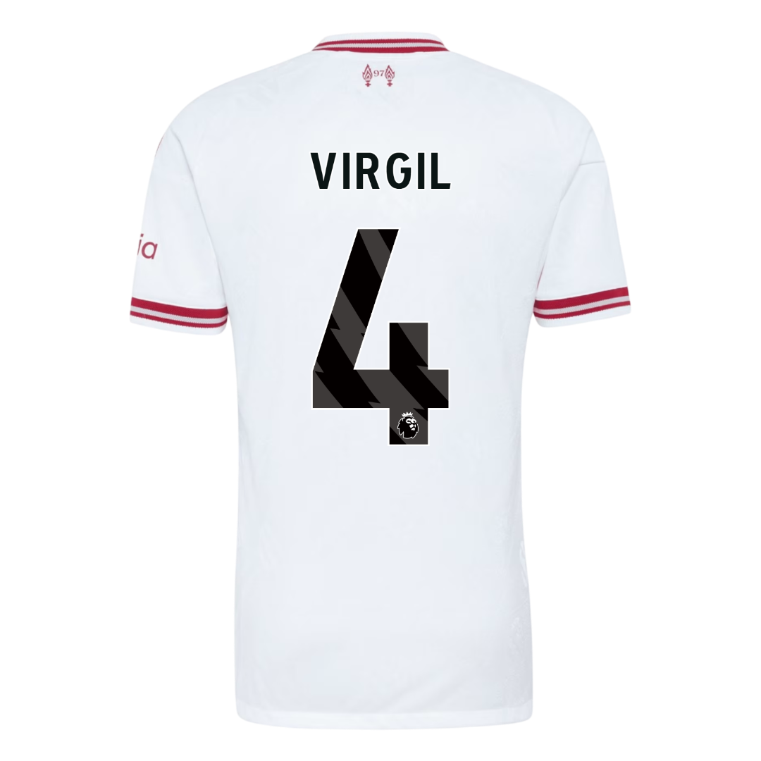 Versão do Jogador VIRGIL #4 Liverpool Fora Futebol Camisas 2026/27 Branco