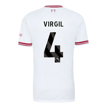 Versão do Jogador VIRGIL #4 Liverpool Fora Futebol Camisas 2026/27 Branco