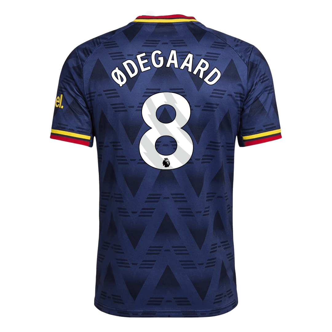 Versão do Jogador ØDEGAARD #8 Arsenal Fora Futebol Camisas 2026/27 Marinha