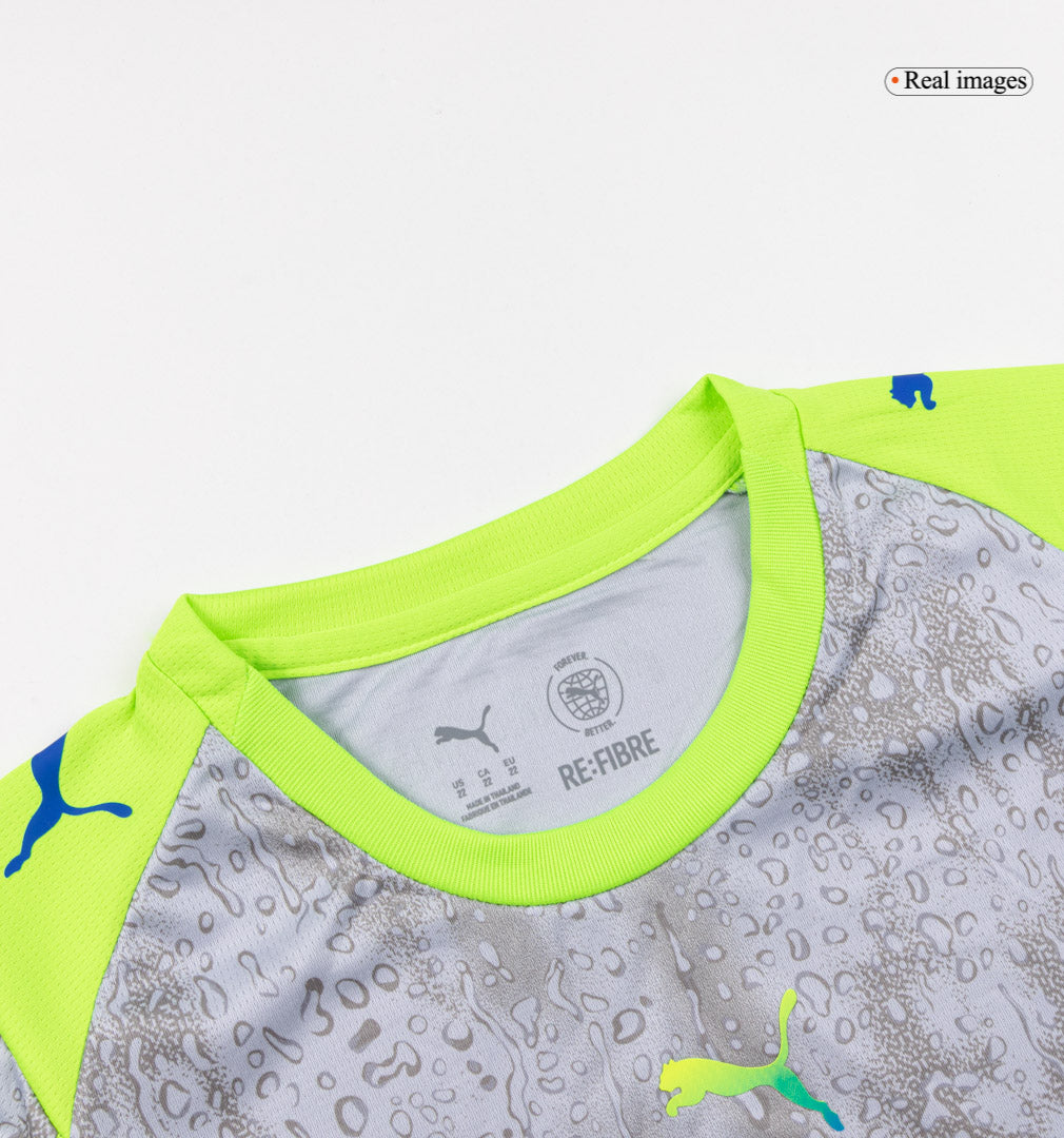 Manchester City Infantil 
 Terceira Conjunto (Camisa+Shorts+Meias) 2025/26 Cinza